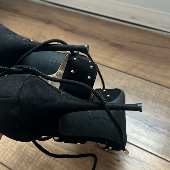 Jessica Simpson Wevire Pump black supreme microsuede heels Size: 9M - Picture 9 of 15